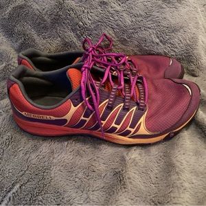 Merrell All Out Fuse Trail Running Hiking Shoes Purple Orange Women's Size 11